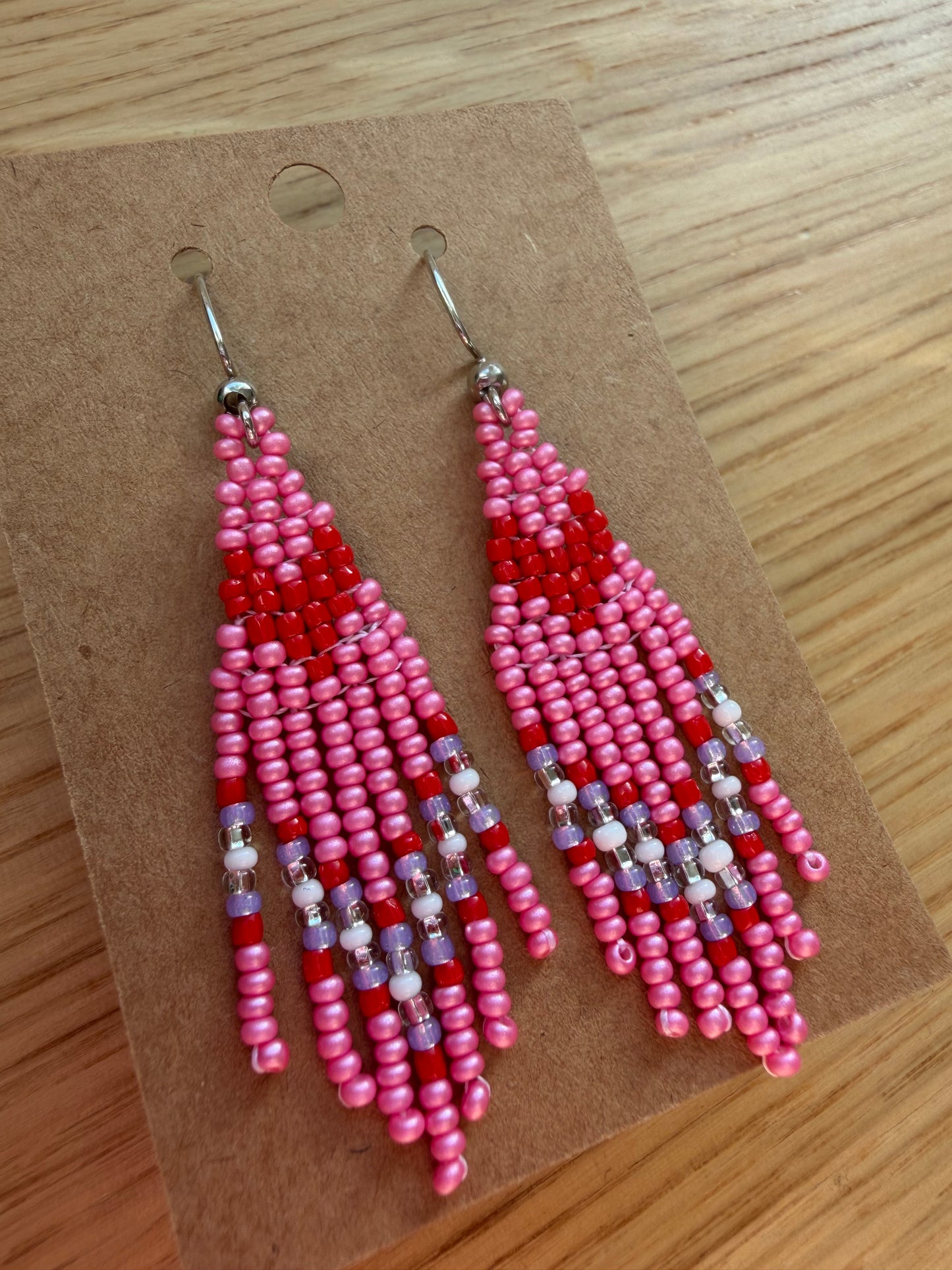 Mini Fringe- red heart