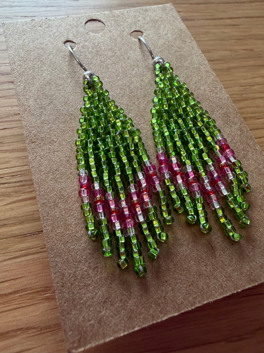 Mini Fringe green pink