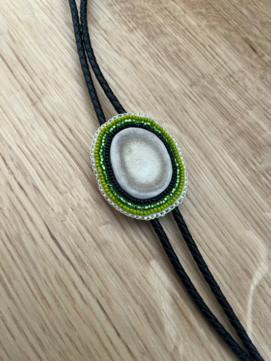 Green Deer Antler Bolo
