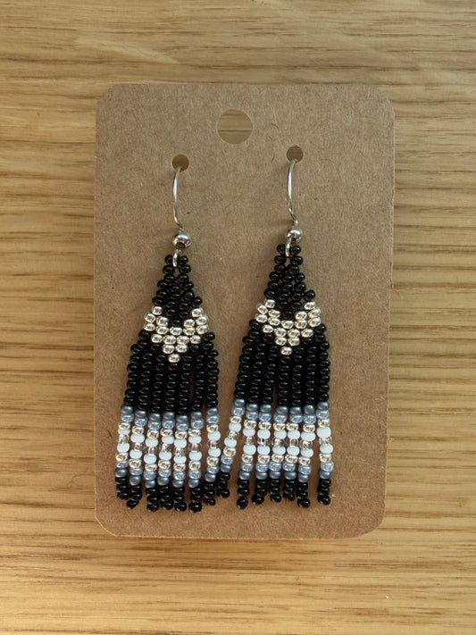 Mini Fringe- silver heart