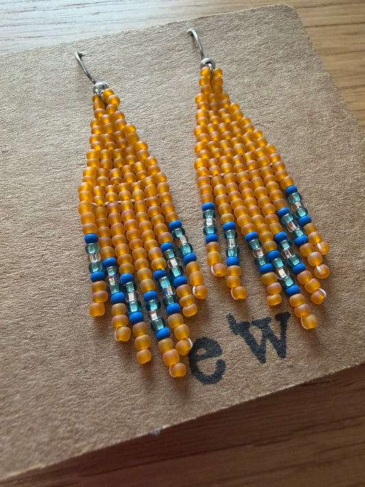 Mini Fringe yellow blue