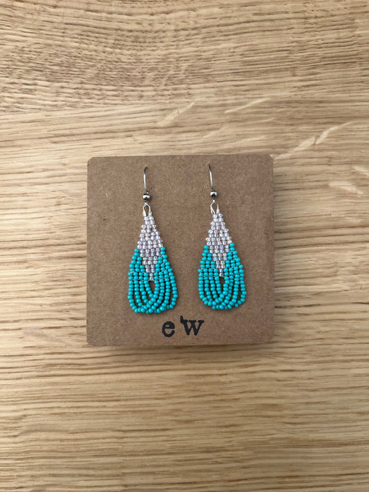 Swoop- teal + rainbow lavender