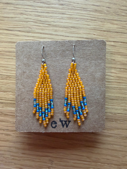 Mini Fringe yellow blue