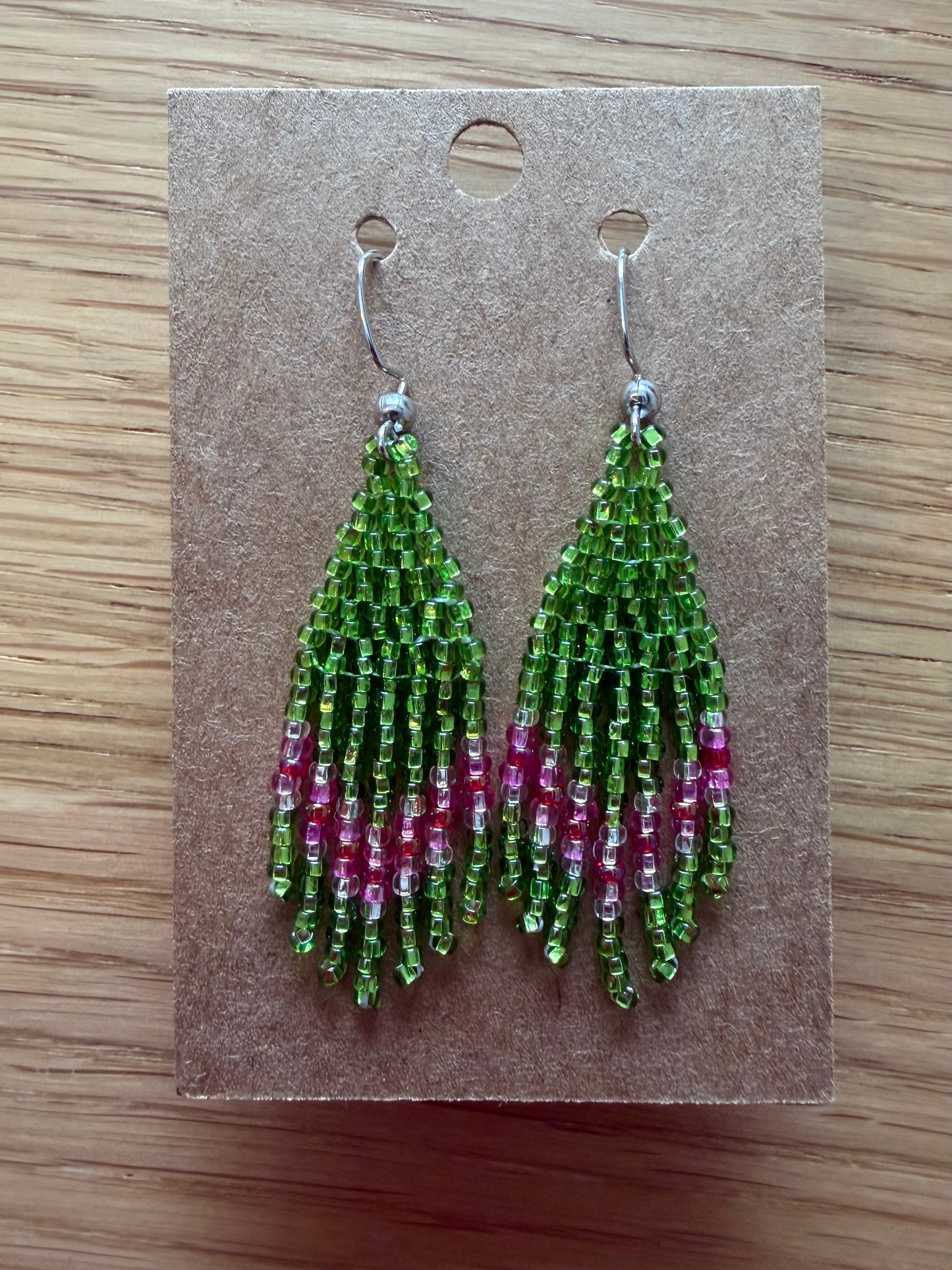 Mini Fringe green pink